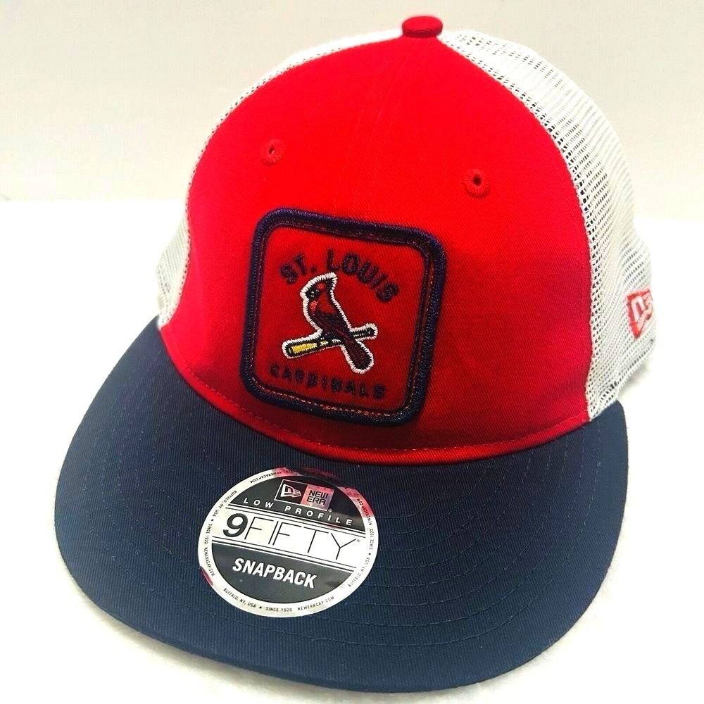 New‎ Era St Louis Cardinals Squared Low 9FIFTY Snapback Hat Adjustable Red
